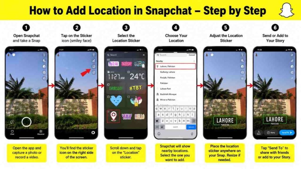 How to Add Location in Snapchat Step By Step