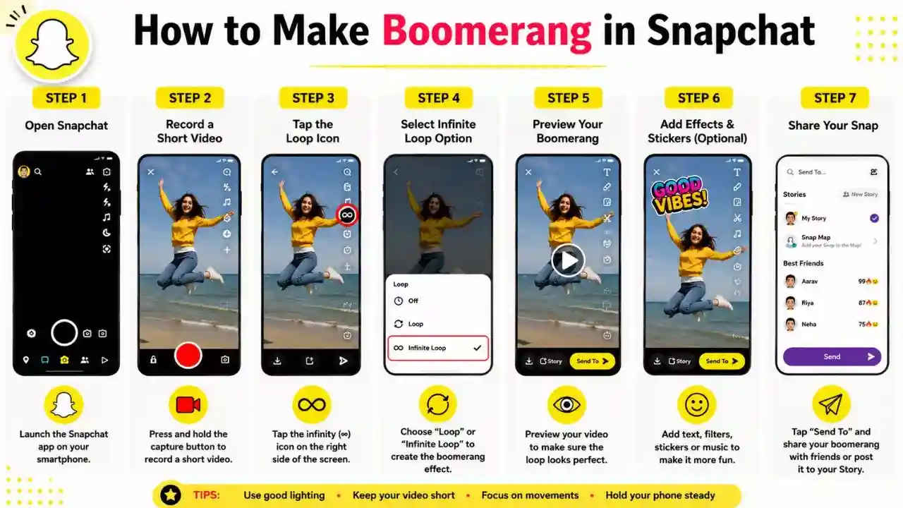 How to Make Boomerang in Snapchat