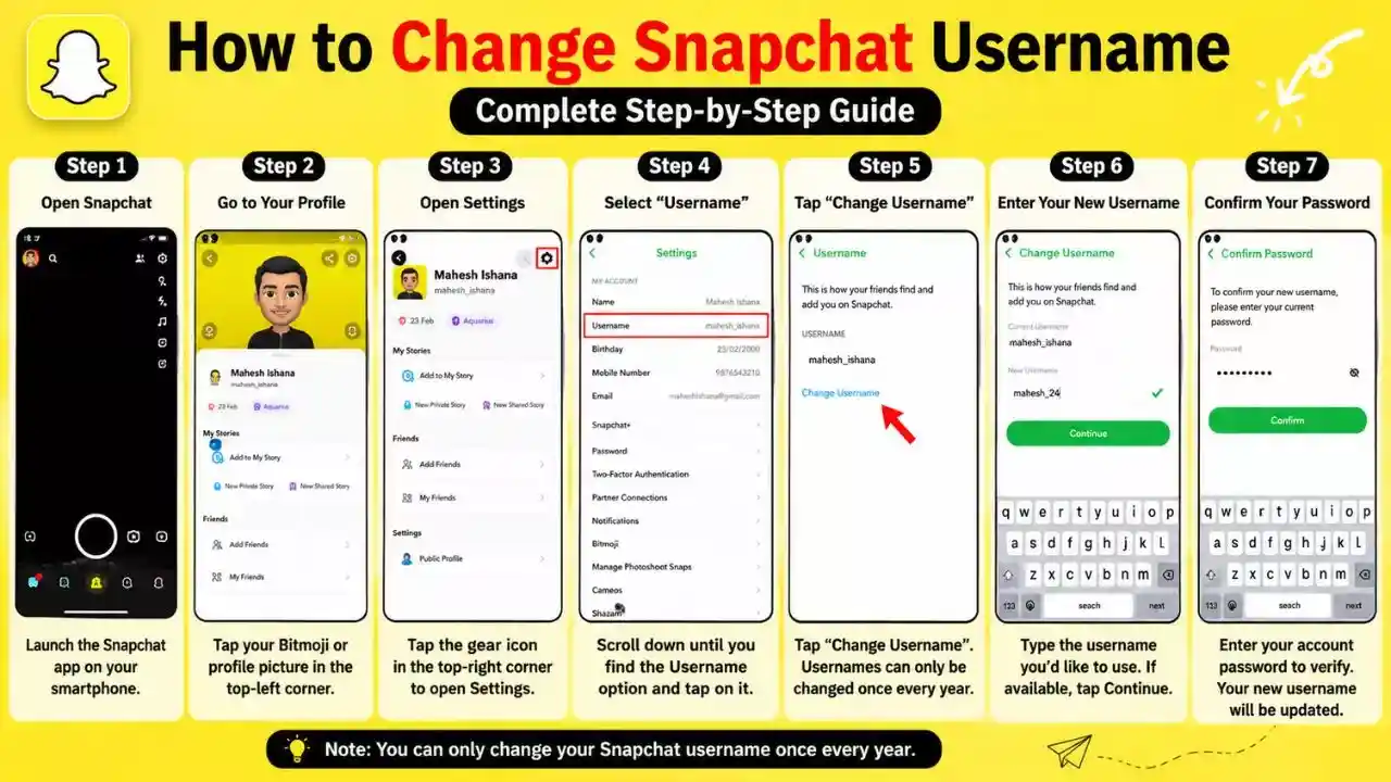 how to change snapchat username