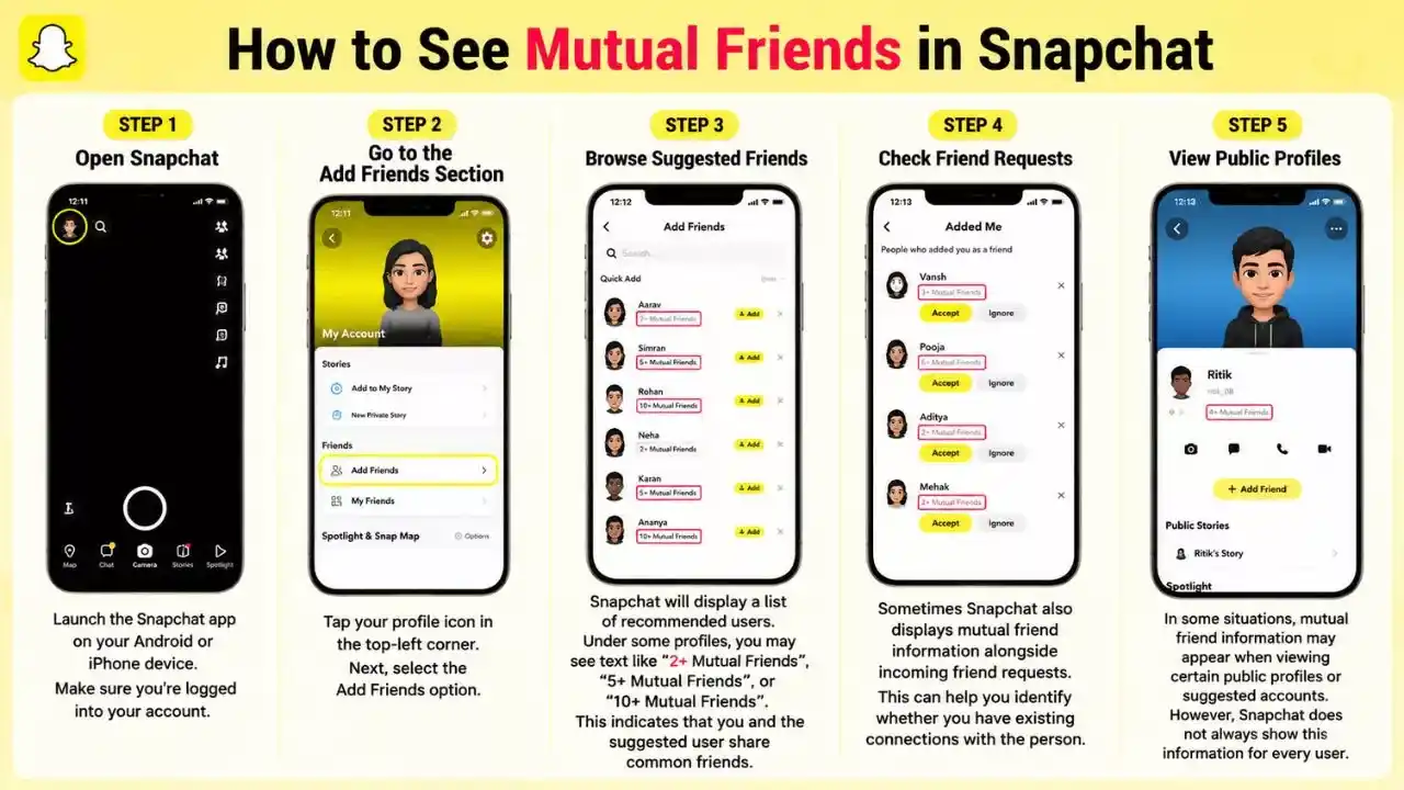 How to See Mutual Friends in Snapchat